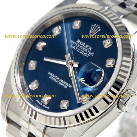 rolex oro e diamanti|rolex datejust blu.